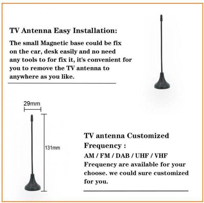 DVB-T/antenne d'intérieur sans fil de l'antenne portative numérique d'intérieur TV de dtv Digital TV de T2