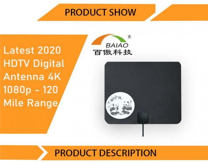 Antenne des pièces TV Omni d'antenne de l'antenne TV de Digital TV Digital TVHD d'intérieur Dvb 250*223mm extérieurs BAIAO ou OEM BIO-V228 F/IEC (M)