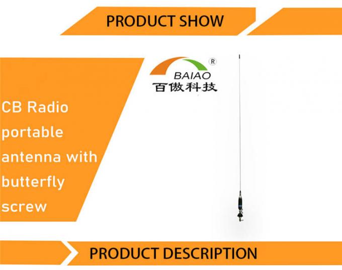 Antenne par radio mobile 27mhz de CB de fréquence ultra-haute du long terme 10m Antena Truck Vhf de Baiao