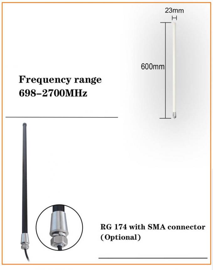 Antenne extérieure 4g de la fibre de verre 4g de long terme d'omni d'antenne flexible de l'antenne 4g
