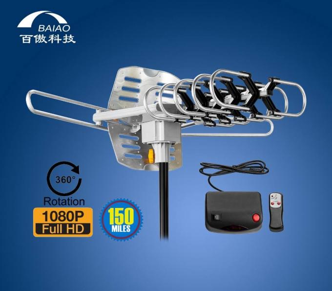 La fréquence ultra-haute motorisée de Yagi a amplifié l'antenne de Digital TVHD avec la rotation de 360 degrés 0