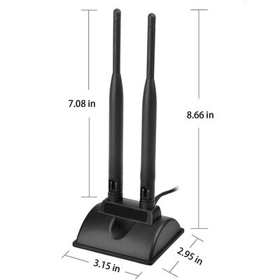 2.4GHz 5GHz Dual Band aérien Communication WiFi sans fil Antenne SMA Base magnétique pour carte réseau PCI-E Adaptateur USB routeur
