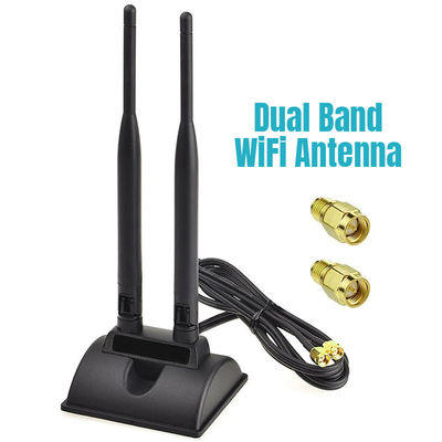 2.4GHz 5GHz Dual Band aérien Communication WiFi sans fil Antenne SMA Base magnétique pour carte réseau PCI-E Adaptateur USB routeur