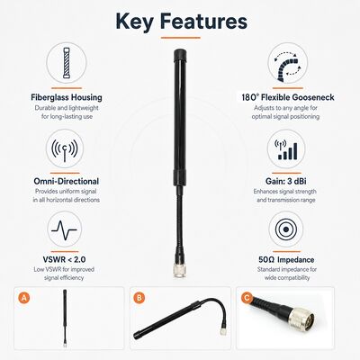 CS Antenne tactique 433-510MHz Antenne radio à gain élevé à deux voies pour UV-K5 UV-K58 UV-K6 et autres radios portatives à deux voies