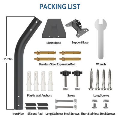 Génération 3 Starlink monture réglable Kit de montage murale / toit résistant à la rouille résistant aux intempéries support de tuyau en acier inoxydable
