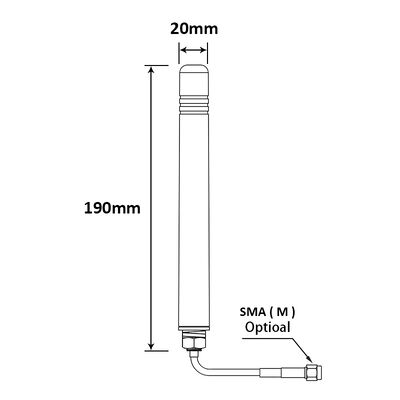 Nouveau design extérieur IP68 étanche à vis cabinet de montage antenne à haut gain 5G 4G LTE GSM 3G Full Band Omni cellulaire antenne caoutchouc
