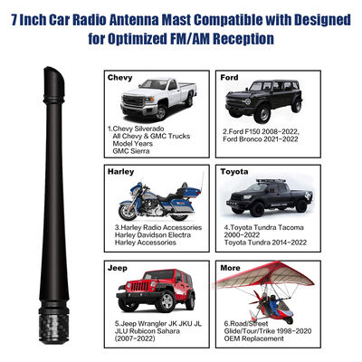 Remplacement de l'antenne radio de camion de pick-up en caoutchouc CB universel optimisé avec une plage de fréquences de 7 à 50 MHz 5dBi Gain Premium Car Antenne