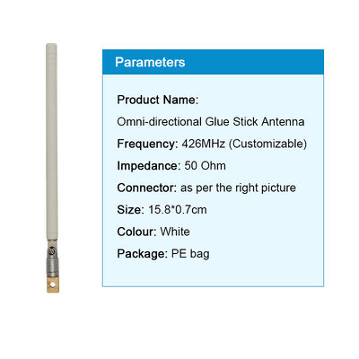 426MHz antenne à colle omnidirectionnelle réglable à 50 Ohm pour appareil IoT de sécurité à domicile