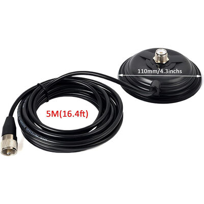 Base magnétique d'antenne d'autoradio à grande ventouse de 11CM, support magnétique à haute résistance de traction de 30,8 lb pour antennes radio amateur VHF UHF HF