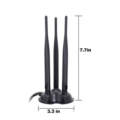 Antenne WiFi bi-bande 2,4 G 5,8 G Omni à gain élevé, antenne Omni 8 dBi pour routeur WiFi et carte réseau sans fil