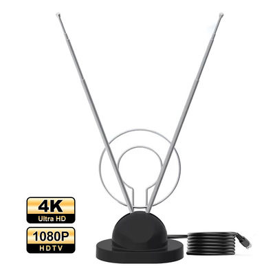Télévision haute vitesse hf/vhf/uhf intérieure Antenne multibande 4k numérique gratuite Téléscopique Aérien Booster Signal Numérique Antenne TV à domicile
