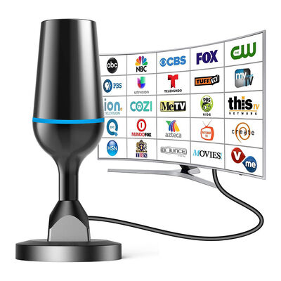 Antenne TV numérique intérieure longue portée 4K 1080p HDTV pour tous les téléviseurs intelligents, prend en charge les chaînes locales, en plastique