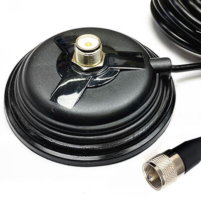 Base magnétique d'antenne d'autoradio à grande ventouse de 11CM, support magnétique à haute résistance de traction de 30,8 lb pour antennes radio amateur VHF UHF HF